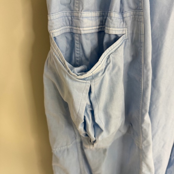 DAILY PRACTICE x ANTHROPOLOGIE Sky High Midi Dress in Sky Blue - Picture 9 of 11